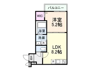 フジパレス帝塚山Ⅰ番館【2階】の間取り