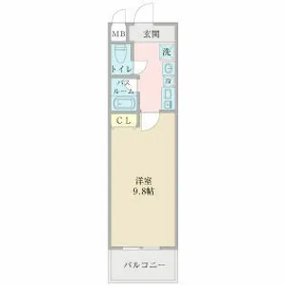 プロシード長居公園通【9階】の間取り