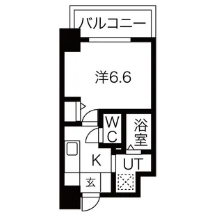 プレデコート北田辺【5階】の間取り