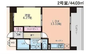 S-FORT桜川【2階】の間取り