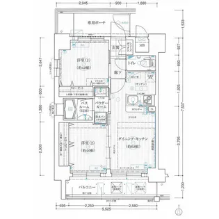エステムコート難波サウスプレイスⅢラ・パーク【8階】の間取り