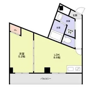 グランエクラ玉出東【3階】の間取り