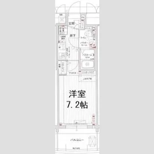 ラシュレエグゼ難波南【8階】の間取り