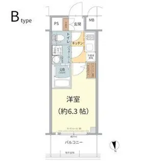 エスリード長居公園PARK AVENUE【15階】の間取り