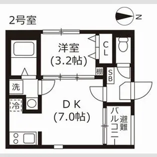 ルカセレーヌ【3階】の間取り