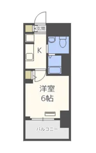 エステムプラザ難波WESTIIプレディア【7階】の間取り
