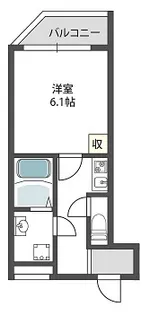 グランパシフィック恵美須西【7階】の間取り