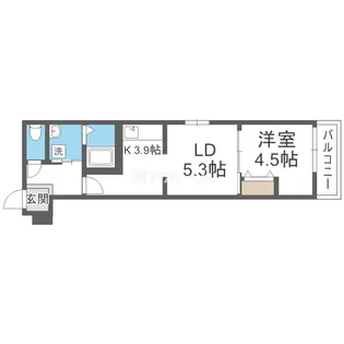 フジパレス住之江通Ⅱ番館【1階】の間取り