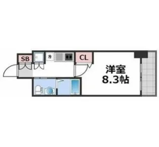 ディナスティ玉造【5階】の間取り