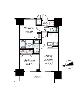 エステムプラザ難波WESTⅡプレディア【9階】の間取り