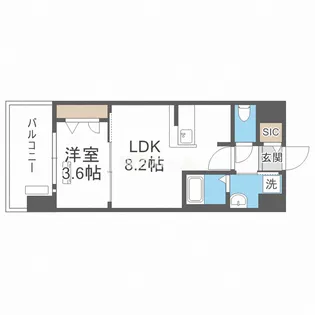 スワンズシティ大阪エスクレア【5階】の間取り