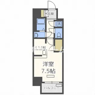 レジュールアッシュOSAKA今里駅前【3階】の間取り