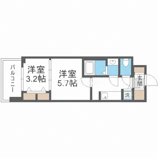 S-RESIDENCE日本橋Qualier【13階】の間取り