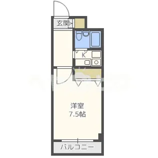 メロディーハイム夕陽丘【12階】の間取り