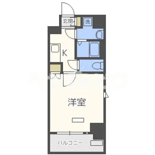 セオリー難波WEST【4階】の間取り