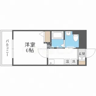 エグゼ難波南【6階】の間取り