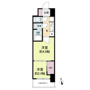 セレニテ難波グランデシュッド【3階】の間取り