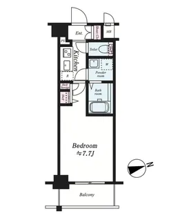 エスリード難波WEST【2階】の間取り