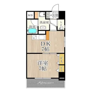 CITY SPIRE難波南【4階】の間取り