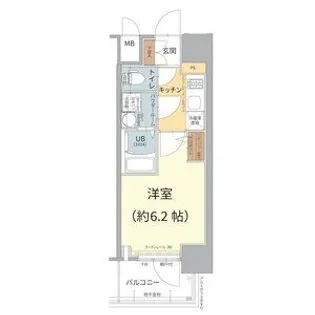 エスリード長居公園PARK AVENUE【15階】の間取り