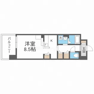 カルム ド アビタシオン【6階】の間取り