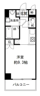 クレアート難波南イービス【5階】の間取り