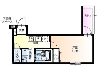 フジパレス深江橋西【1階】の間取り