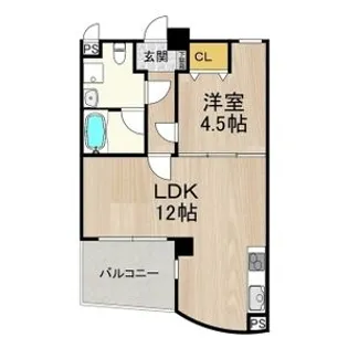 フェルザ今宮戎【7階】の間取り