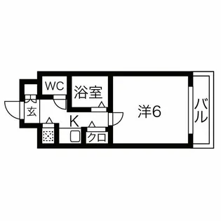 エステムプラザ難波WESTリバークロス【3階】の間取り