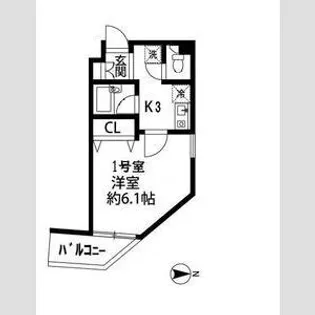 ドエル堀江南【2階】の間取り