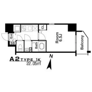 エスリード難波セントラル【7階】の間取り