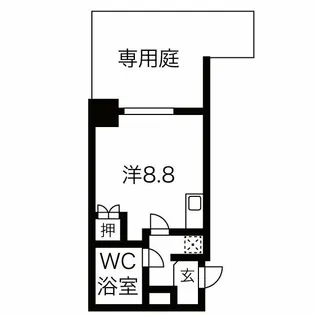 CLASS HILLS 難波南【1階】の間取り