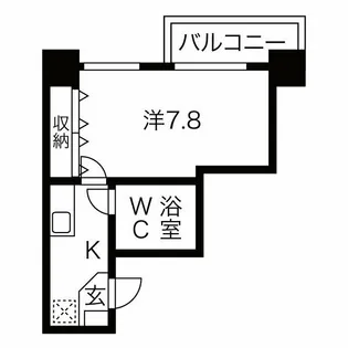 CLASS HILLS 難波南【2階】の間取り