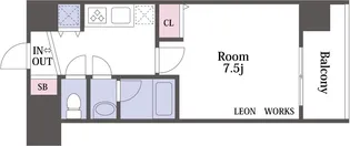 レオンコンフォート難波サウスゲート【8階】の間取り