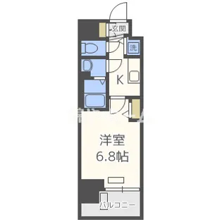 プレサンス難波ラフィーネ【8階】の間取り