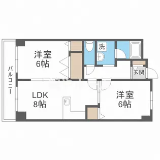 パレーシャル難波【4階】の間取り