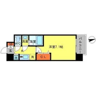 アドバンス難波南シャルム【3階】の間取り