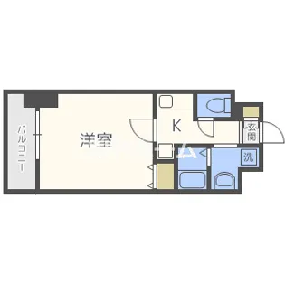 SWISS難波西【6階】の間取り