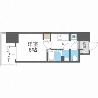エスリード難波ステーションゲートノーステラス【3階】の間取り