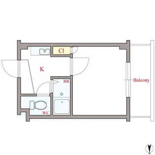 ベルフレージュ住吉【5階】の間取り