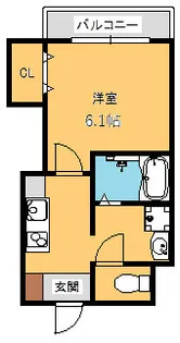 みおつくし岸里Ⅱ【1階】の間取り