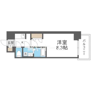 S-RESIDENCE難波大国町domina【4階】の間取り