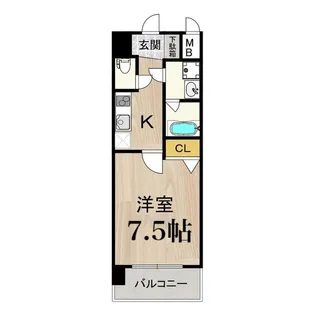 スプランディッド難波SOUTH【3階】の間取り