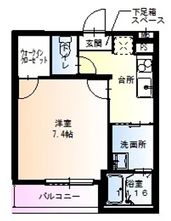フジパレス杉本町駅西Ⅲ番館【3階】の間取り