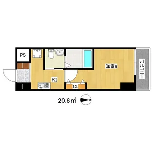 グランパシフィック花園北【4階】の間取り