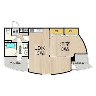 フェルザ今宮戎【8階】の間取り