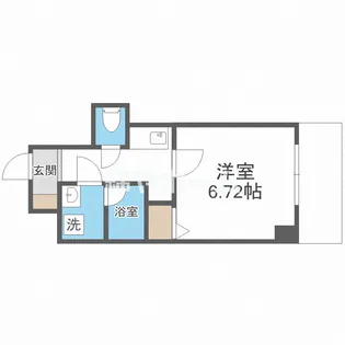 ファステート難波SOUTHベック【8階】の間取り