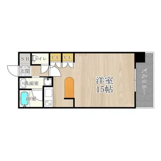 CITY SPIRE難波WEST【4階】の間取り