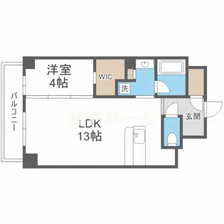 LEGALAND+難波南【3階】の間取り
