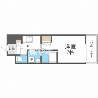 エスリード難波SOUTH【602号室】の間取り